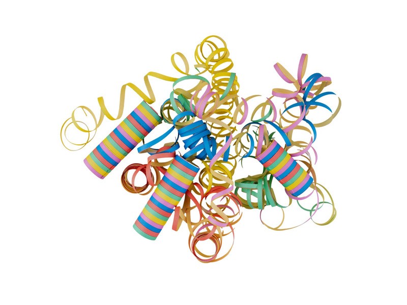 Csíkos színes szerpentin 54 db - ünnepi dekoráció