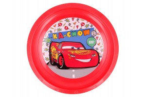 Műanyag Cars Race lapostányér, színes dizájn