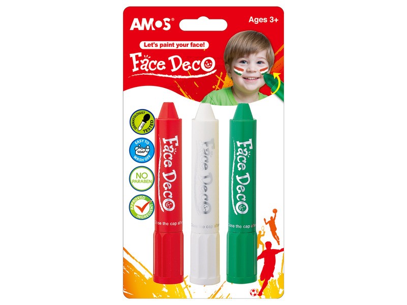 Piros-fehér-zöld arcfesték - Magyar zászló színek