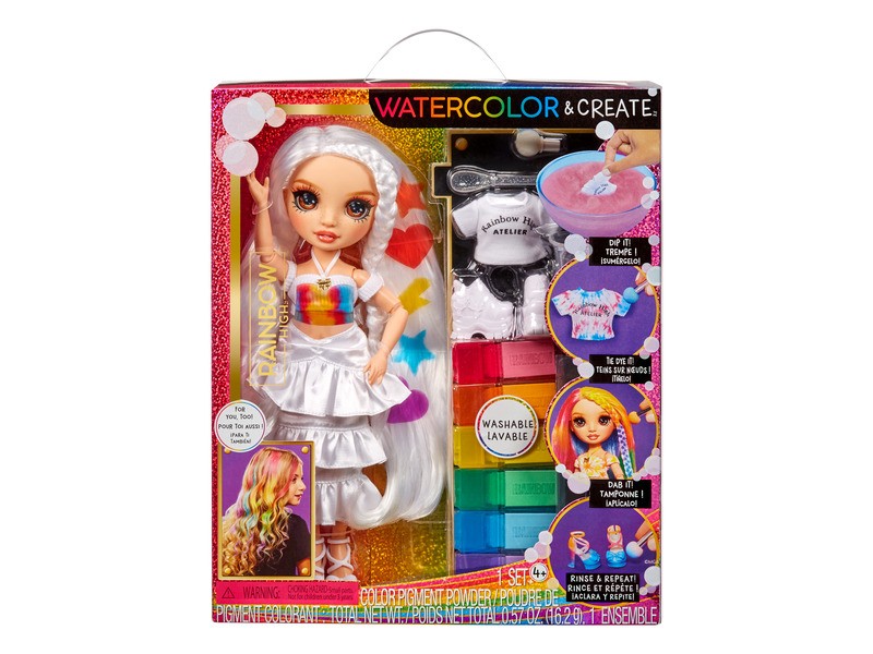 Rainbow High vízfestékkel díszíthető divatbaba