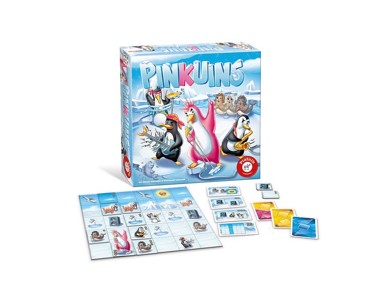 Pinkuins társasjáték – doboz és játékelemek