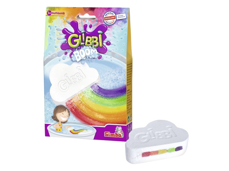 Glibbi Boom fürdőbomba 110g — szivárvány buborékok