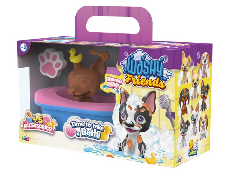 Washy Friends Boston pancsoló kutyus - figura és kiegészítők