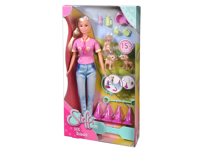 Steffi játékbaba aranyos kiskutyával