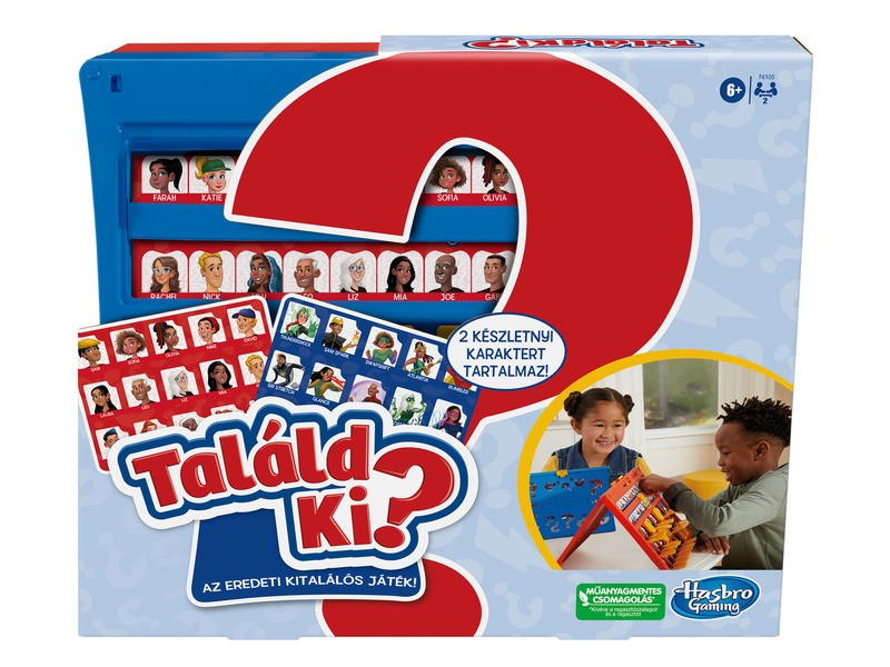 Találd ki? játék felállítható táblával és karakterkártyákkal