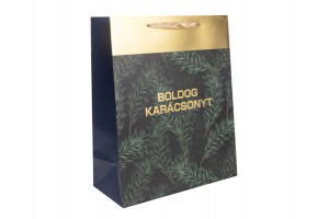 Papírtasak — zöld fenyőág 31x42 cm