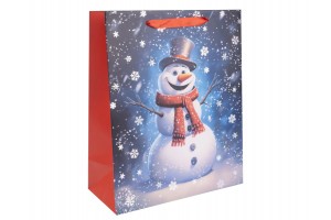 Papírtasak Hóember 26×32 cm