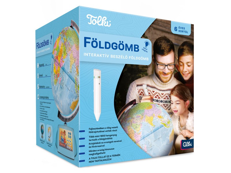 Tolki interaktív Földgömb - oktató, világító