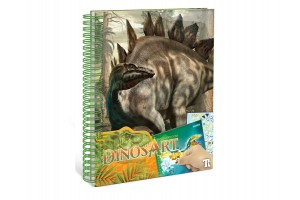 Dínós számozott matricák, színes készlet