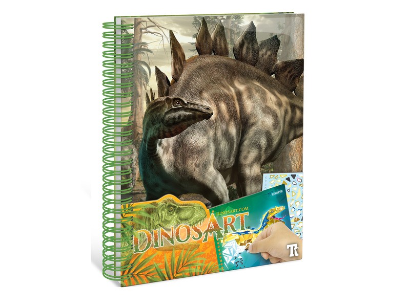 Dínós számozott matricák, színes készlet