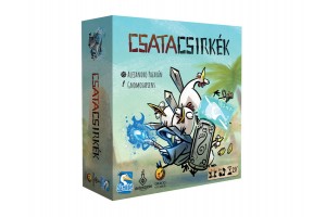 Csatacsirkék társasjáték doboz és figurák