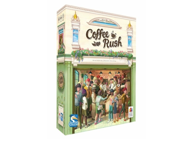 Coffee Rush társasjáték doboz és kártyák