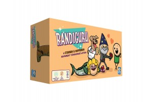 Randiguru társasjáték doboza és játéktáblája