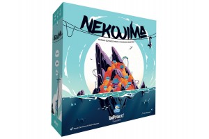 Nekojima társasjáték doboza és figurák