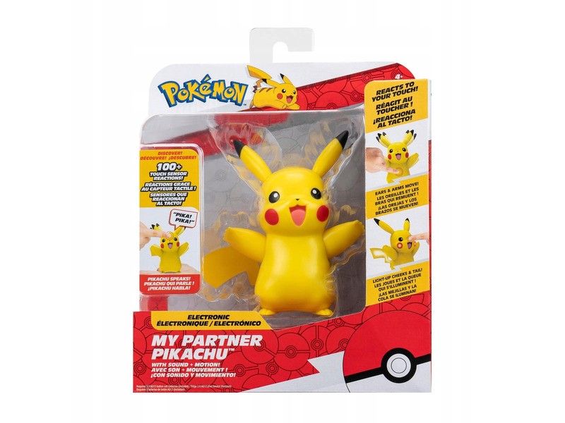 Pokémon Deluxe 11 cm Pikachu interaktív figura