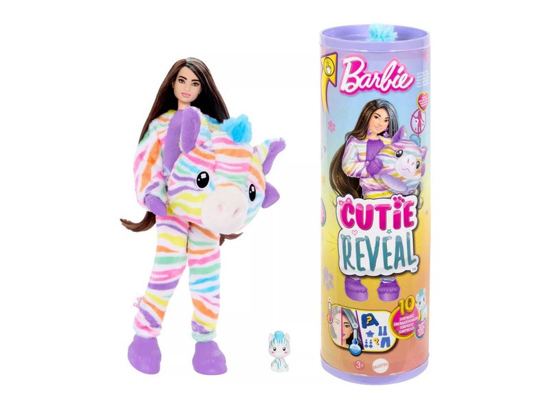 Barbie Cutie Reveal - zebra meglepetés baba