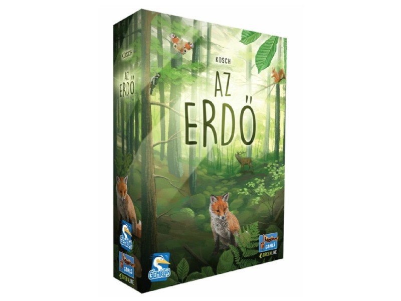 Az erdő társasjáték - doboz és játékelemek