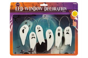 Halloween LED ablakdekor — kétféle