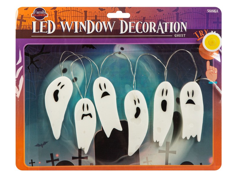 Halloween LED ablakdekor — kétféle