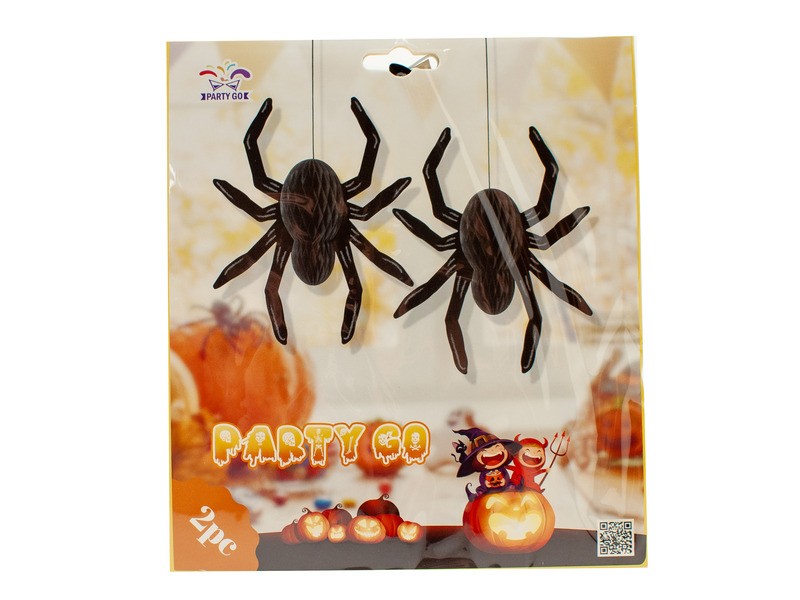 Halloween pók dekoráció (2 db)