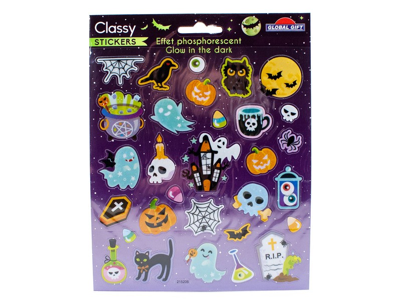 Halloween Classy matrica 15x17 cm - többféle