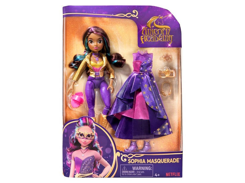 Unikornis Akadémia Sophia divatos játékbaba