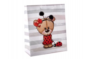 Papírtasak macival és katicával 18×23 cm