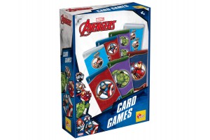 Avengers kártyajáték doboz és karakterlapok