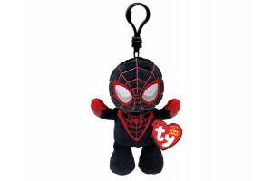 Miles Morales Beanie Babies plüss kulcstartó 8,5 cm