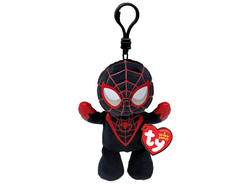 Miles Morales Beanie Babies plüss kulcstartó 8,5 cm