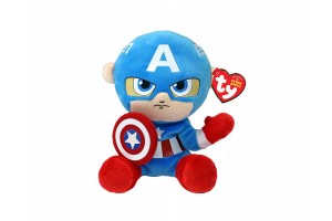 Beanie Babies SOFT Captain America plüss 15 cm