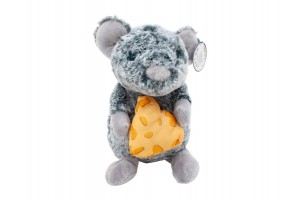 Plüss egér sajttal - 20 cm