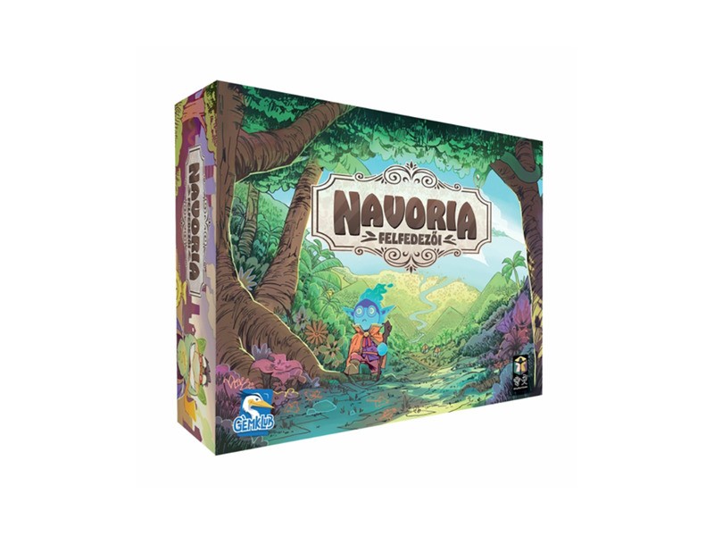 Navoria felfedezői társasjáték - doboz és játéktábla