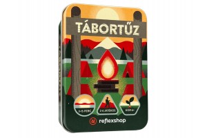 Tábortűz társasjáték – doboz és kártyák