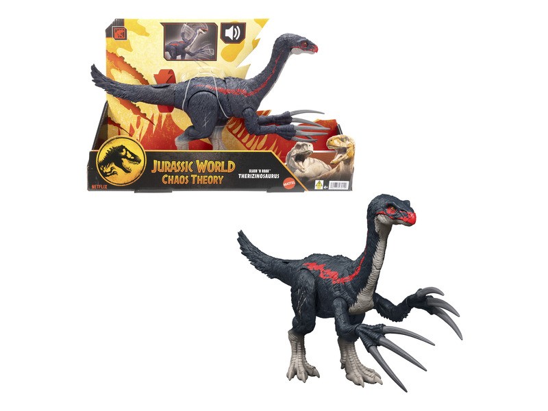 Jurassic World Therizinosaurus figura – kolosszális támadó