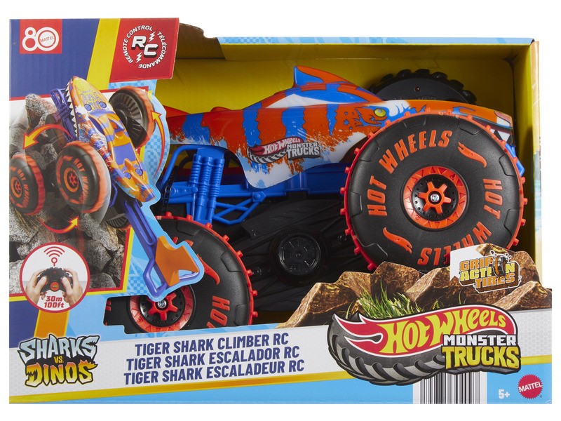 Hot Wheels Monster Trucks Mega Tiger Shark - távirányítós
