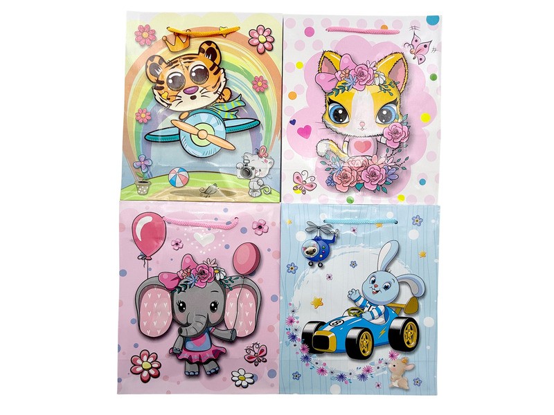 Papírtsasak mese mintás 26x32 cm