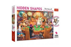 Trefl Hidden Shapes – Pókerező kutyák, 1086 db puzzle