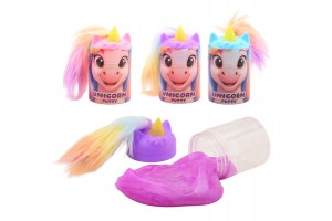 Unikornis putty - 3 féle, színes formálható játék