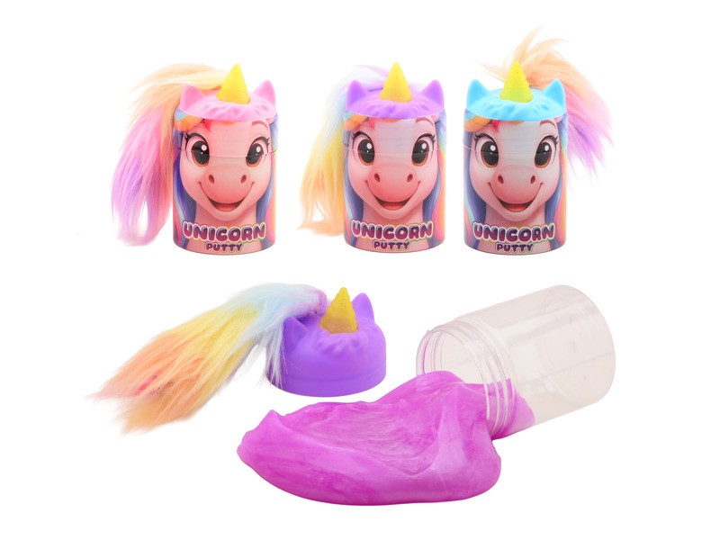 Unikornis putty - 3 féle, színes formálható játék
