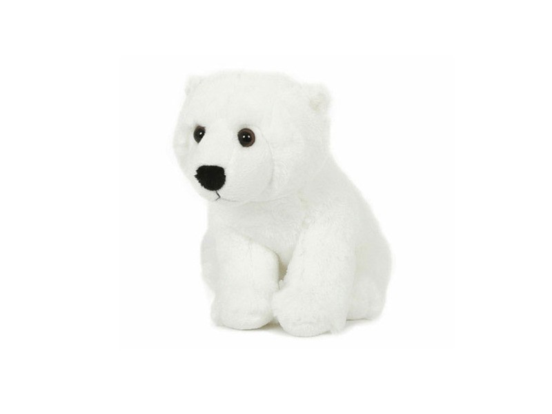 Jegesmedve plüss 18 cm, fehér, puha