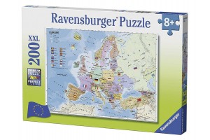 Puzzle 200 db - Európa térképes kirakó