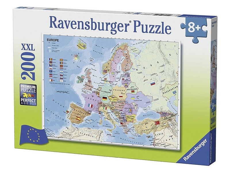 Puzzle 200 db - Európa térképes kirakó