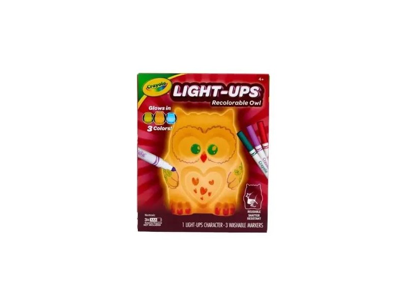 Crayola bagoly lemosható színezhető éjjeli fény