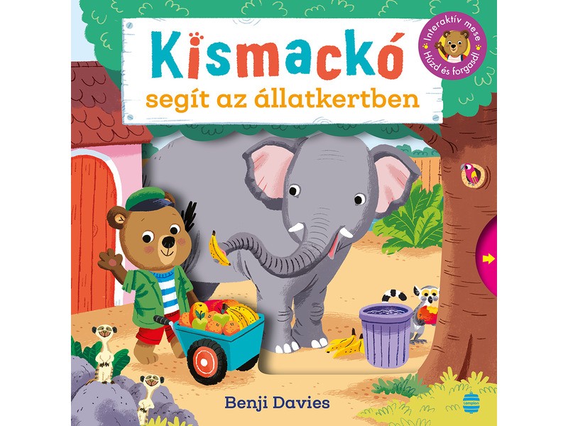 Kismackó az állatkertben — illusztráció