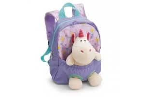 Nici lila unikornis plüss hátizsák 25 cm