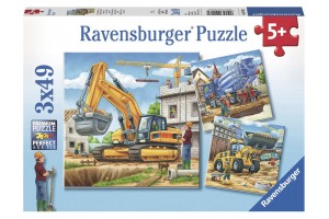 Ravensburger puzzle 3x49 - Óriási munkagépek