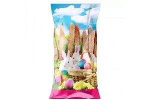 Nyuszi mintás húsvéti ajándékzacskó 15 x 33 cm