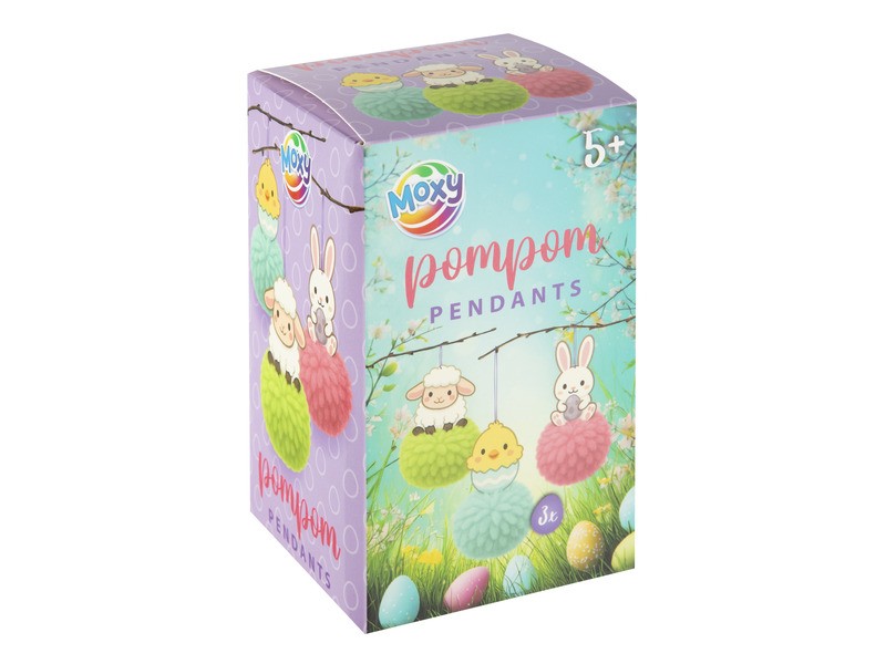 Húsvéti pom-pom díszek több színben