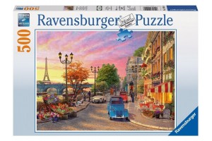 Ravensburger Párizsi este 500 db puzzle — Eiffel és Citroen